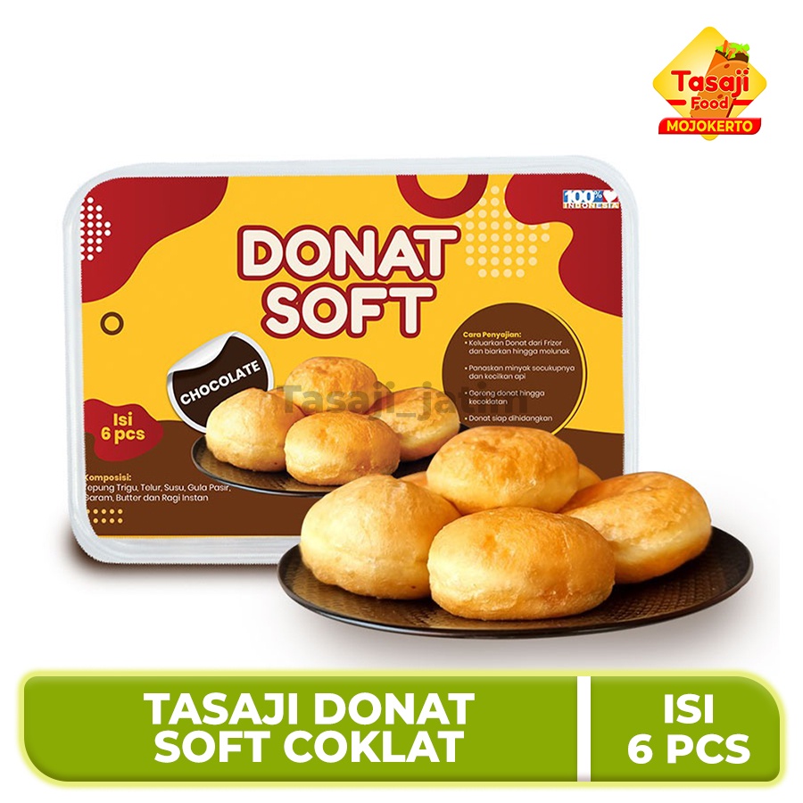 

Tasaji Donat Soft Coklat Isi 6 Pcs