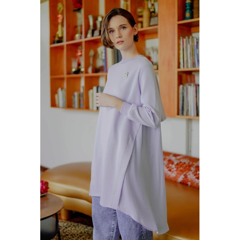 Davina Blouse - Red Purple Benang jarum benangjarum XS S M L XL XXL buttonscarves nada series voal f