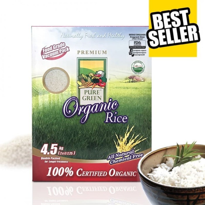 

Pure Green Beras Organik 4.5kg - Pulen Wangi
