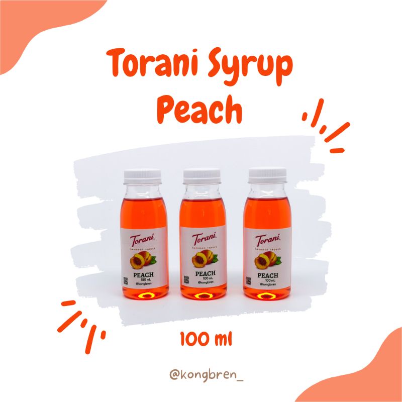 Sirup Torani Peach Repack 100mL - Torani Syrup Peach 100 mL