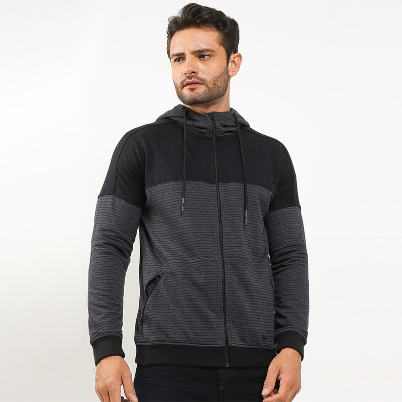 Jaket Pria Cressida The Next Level Color Block Hoodie Jacket kb079h