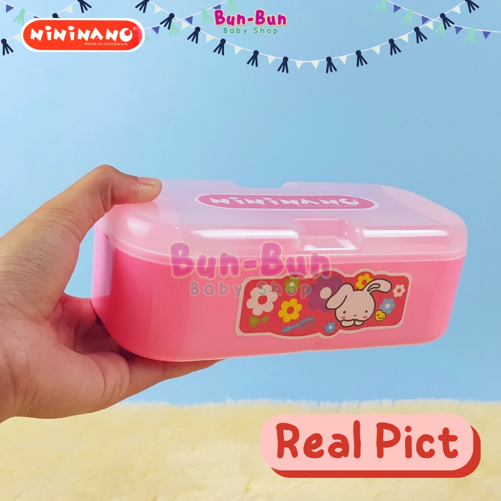 NININANO Tempat Bedak Bayi Free Puff Tepukan Rembuk Powder Case Kotak Tabur ANTI PECAH Perlengkapan Mandi Baru Lahir Peralatan Baby New Born Anak Lucu Bunbunbabyshop