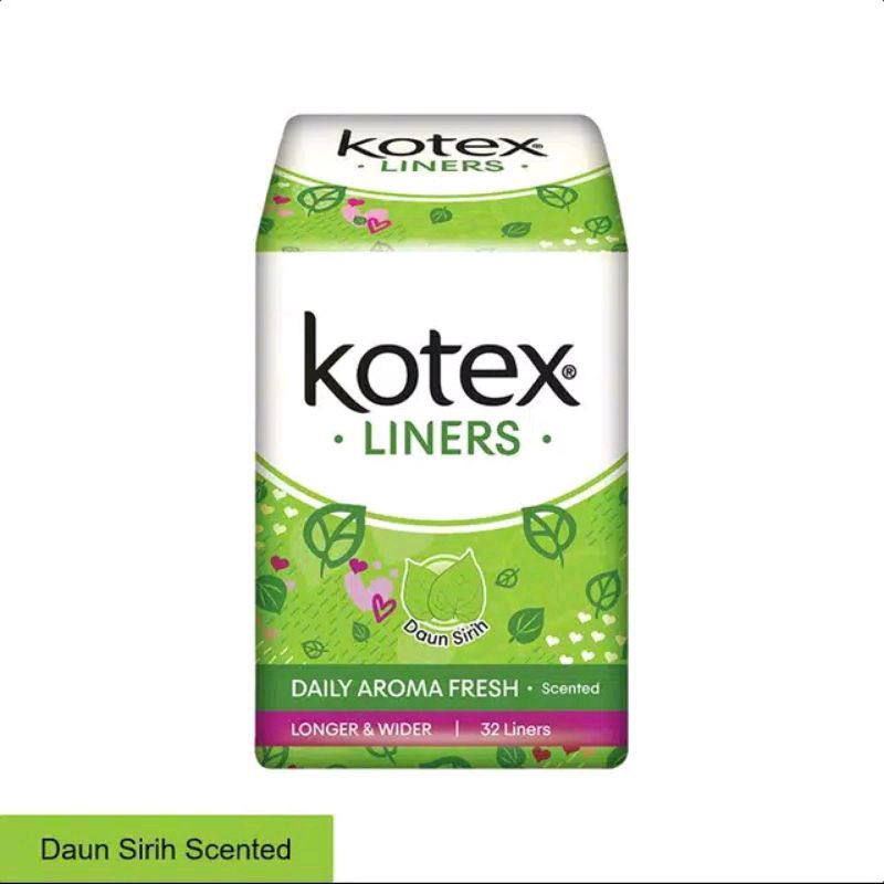 KOTEX PANTYLINER DAUN SIRIH LONGER&WIDER - 32S
