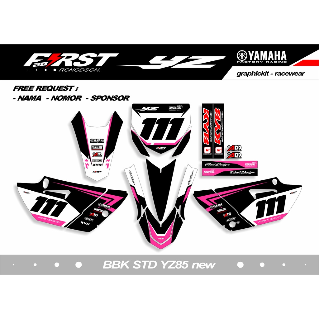 Decal bebek standar yz85 new decal yz