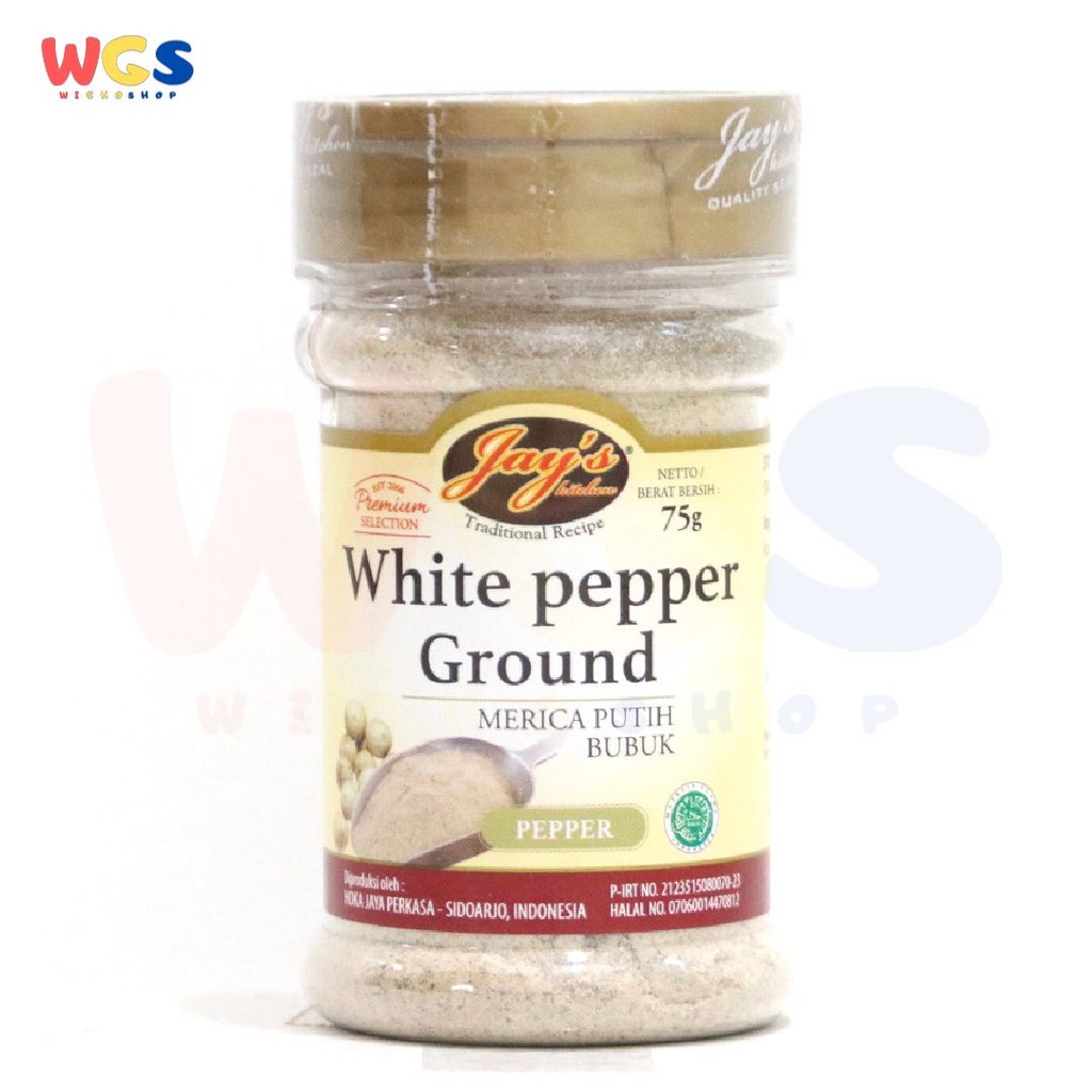 Jay's Kitchen Jays White Pepper Ground 75 gr - Bubuk Merica Putih