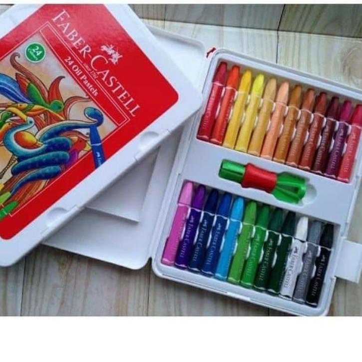 

New Crayon Oil Pastel Faber Castell 24 Warna