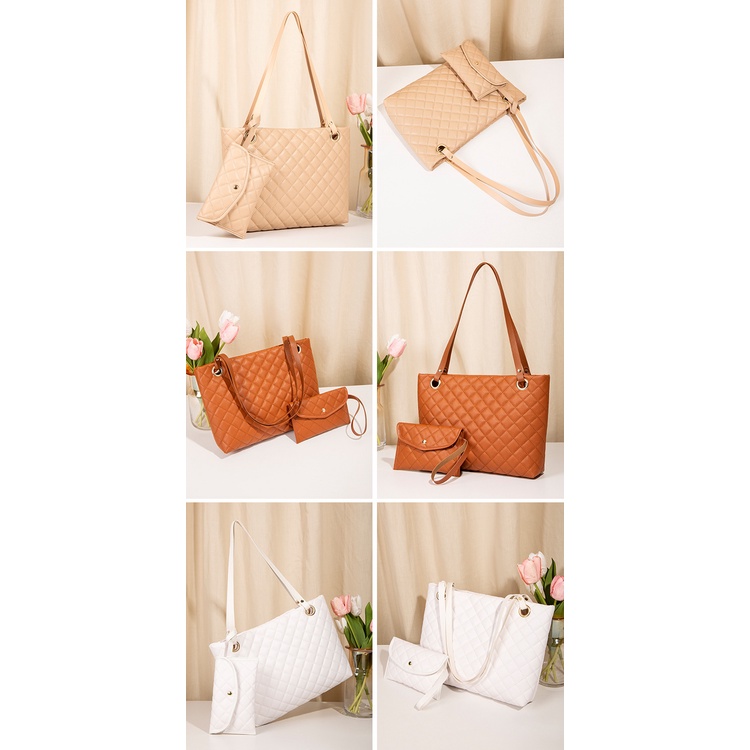 BG002 TOTE BAG / TAS TANGAN / TAS BAHU + DOMPET MINI IMPOR