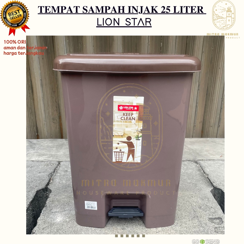 SALE!! TEMPAT SAMPAH INJAK 25 LITER LION STAR / DUSTBIN OFFICE 25 LITRE / TEMPAT SAMPAH ELEGANT