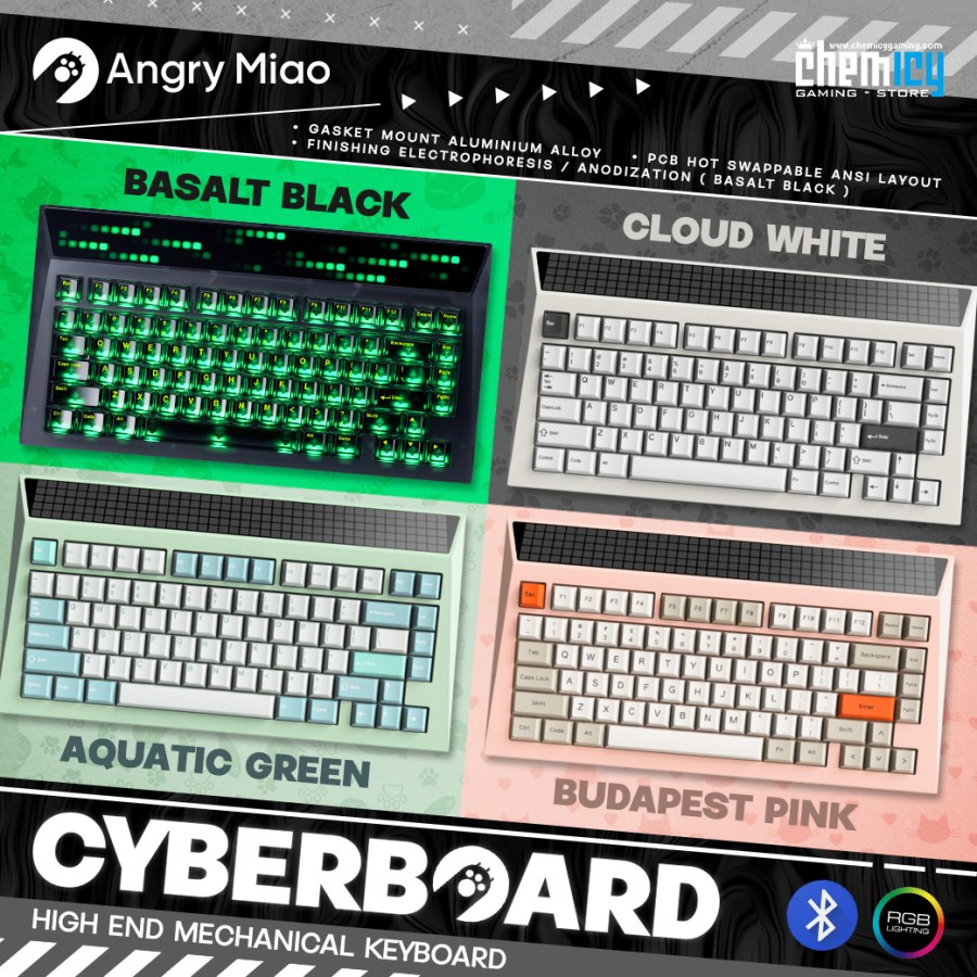 Angry Miao CyberBoard Hotswap Bundle Kit Mechanical Gaming Keyboard