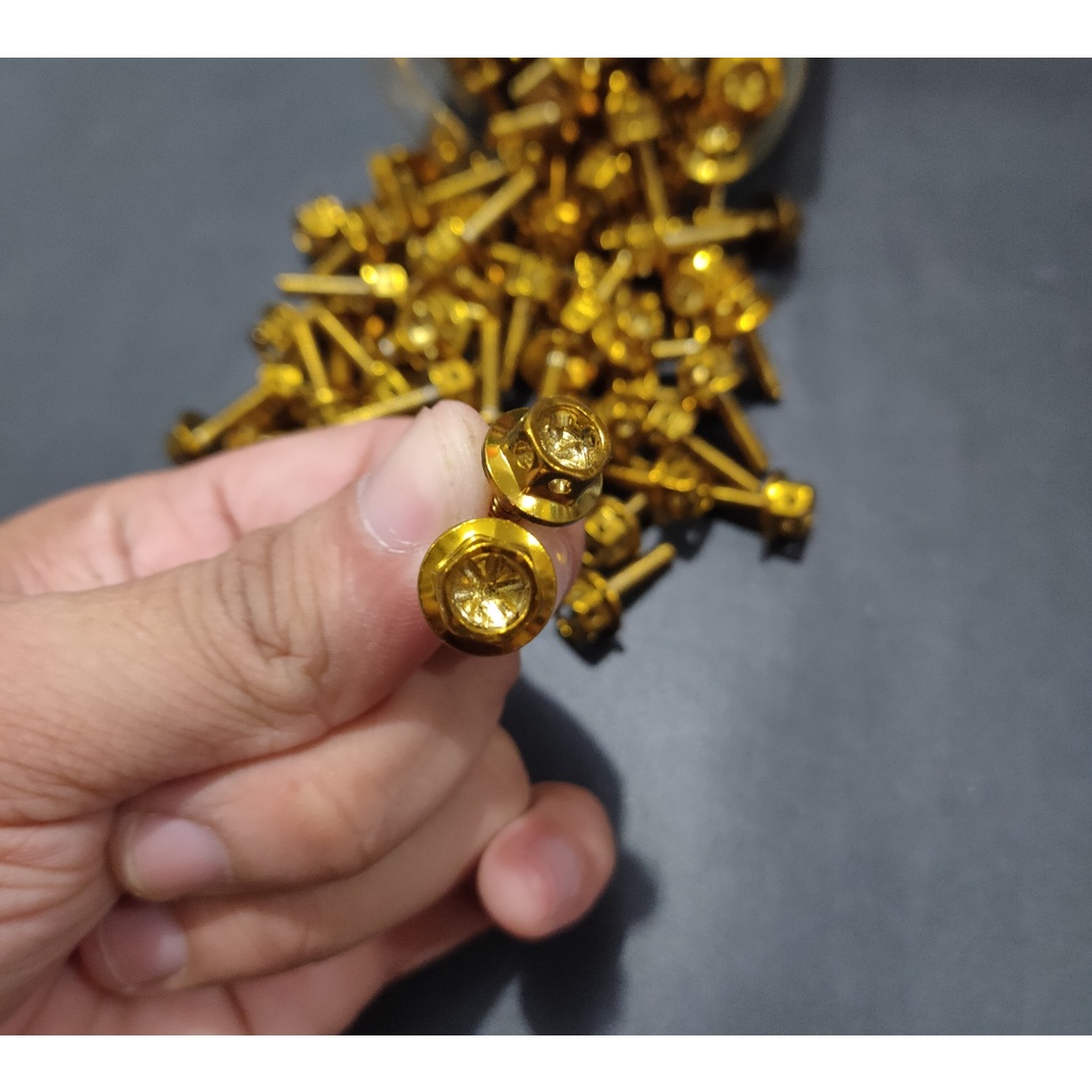Baut Probolt Master Rem Flower Gold Probolt Cover Master Rem 2 pcs