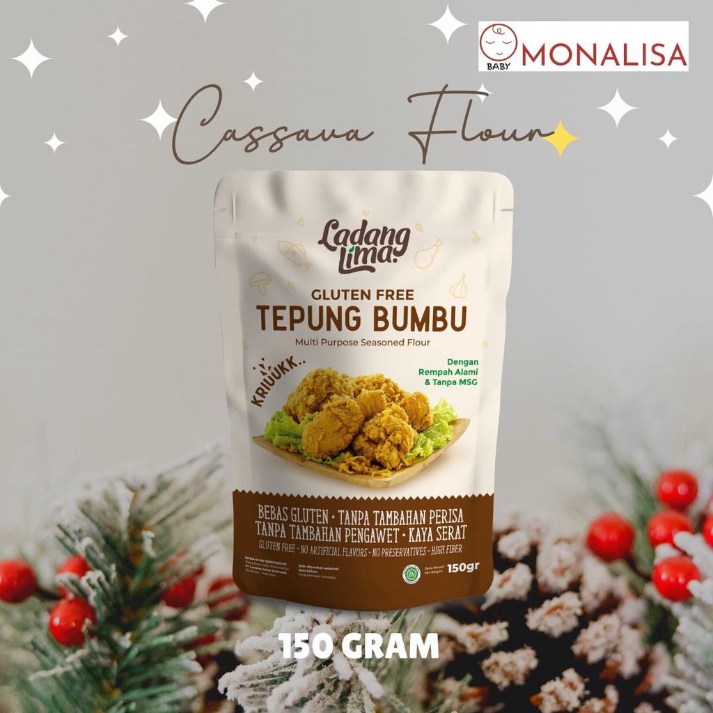 

Ladang Lima TEPUNG BUMBU Sehat Serbaguna Gluten Free - 150 gram
