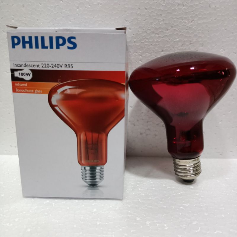 Alat fisioterapi set Lampu Terapi infra red infra merah infrared Terapi otot sendi pegal stroke ORI Philips 100 Watt asli