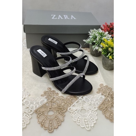 sandal wanita high heels mutiara 7cm premium