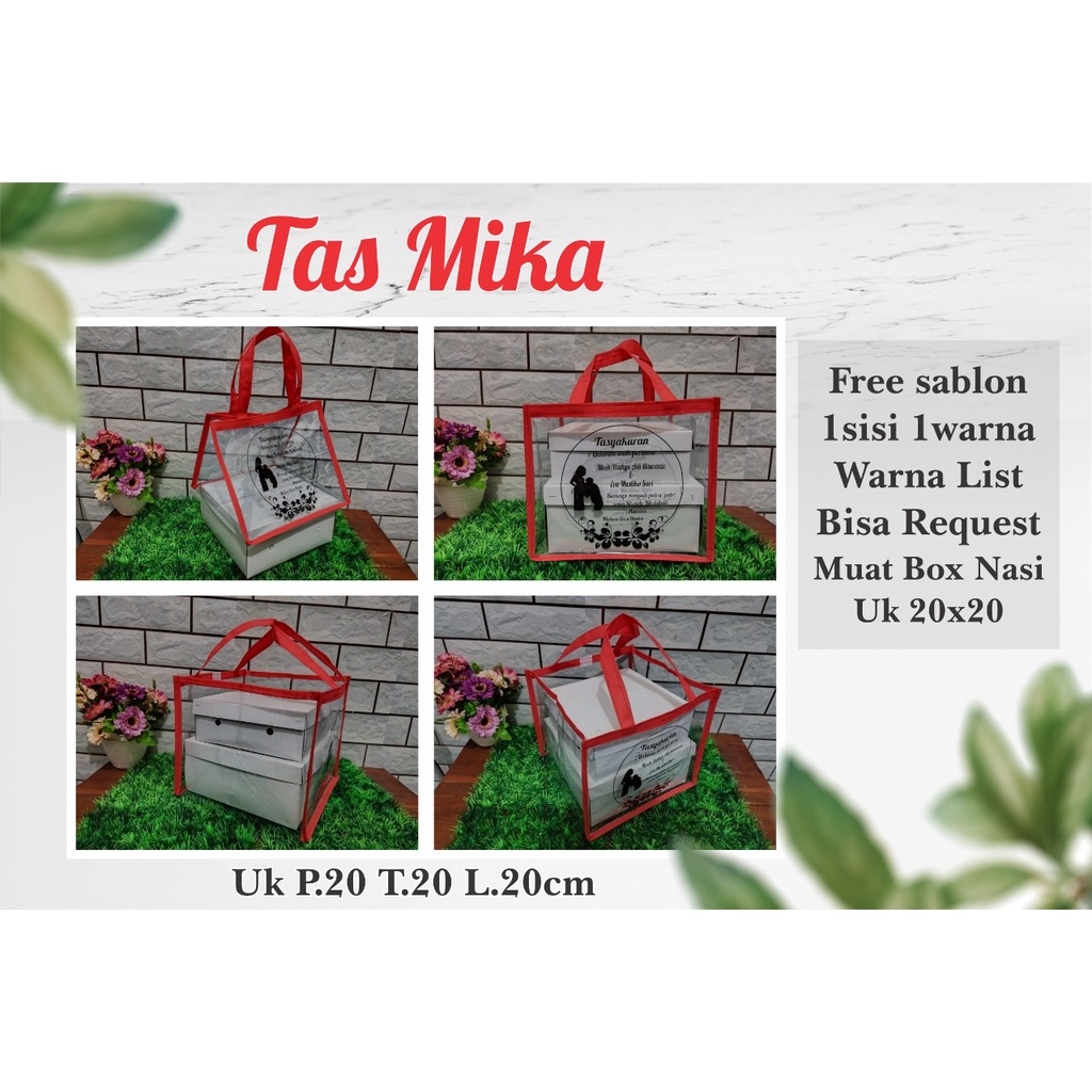 TAS FULL MIKA ACARA 7BULANAN/SOUVENIR TAS TRANSPARAN ACARA 4BULAN KEHAMILAN