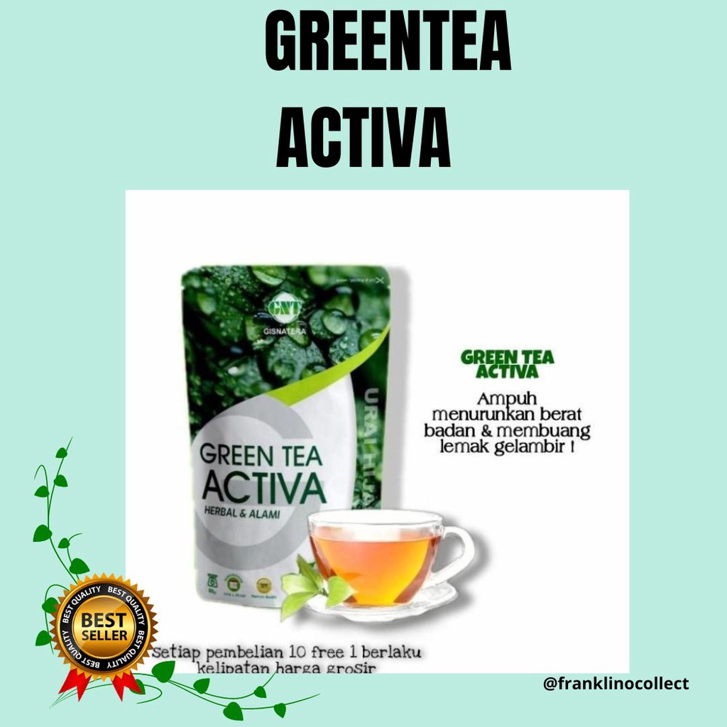 

❄️franklinocollect❄️Teh Herbal Pelangsing Greentea Activa Urai 60gr