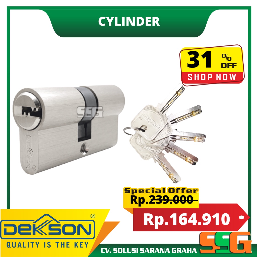 Double Cylinder Dekkson  Dekson DKS DLX 70 SN Silinder Kunci Komputer Key Silinder Dekson