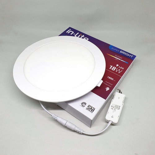 Lampu Downlight In-Lite LED 18w 18 Watt panel bulat