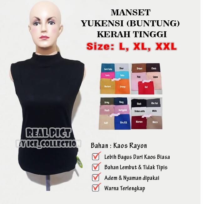Manset Buntung Premium Inner Tanpa Lengan Dalaman Blazer Wanita Bahan Kaos Rayon Adem Tebal Iner Dal