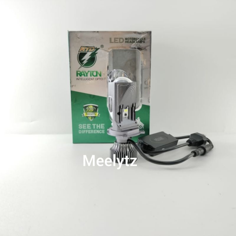 Lampu utama Led RTD M01K Mini Projector H4 cut off motor mobil Lampu depan jauh dekat Oiginal RTD Rayton