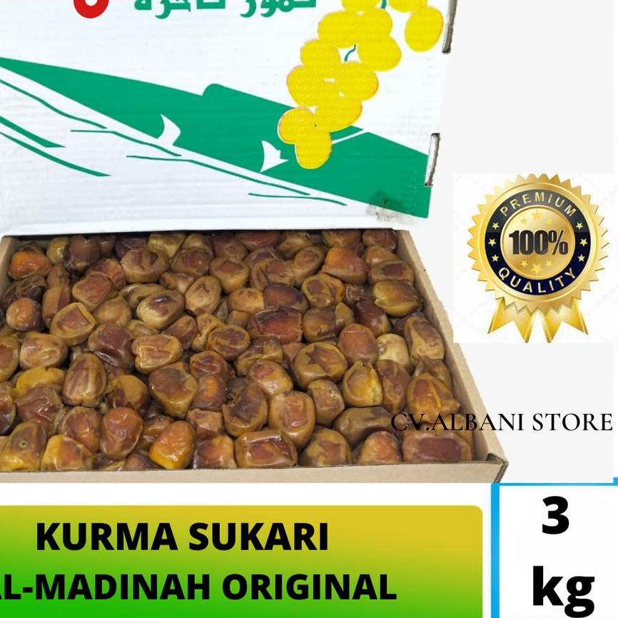 

⅍ KURMA SUKKARI SUPER PREMIUM 3KG PREMIUM QUALITY/ SUKARI TERMURAH / SUKARI RAJA / KURMA BASAH /OLEH HAJI DAN UMROH ♦