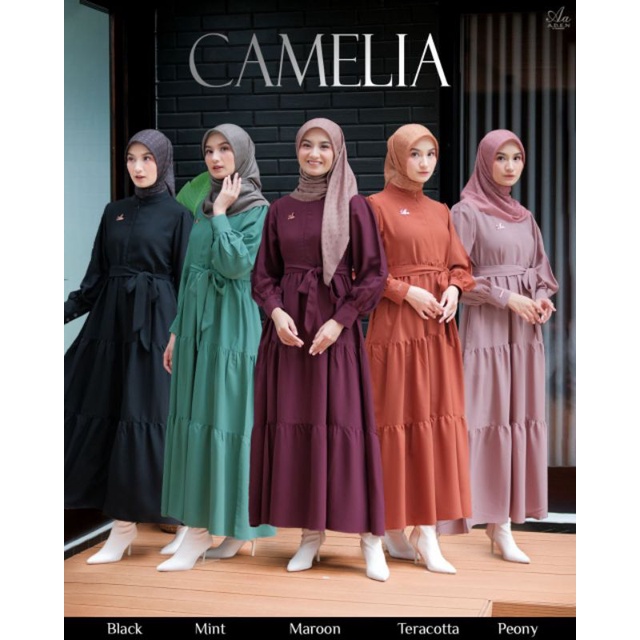 Camelia Dress by Aden Hijab | Gamis Rok Susun | Gamis Original Aden Hijab