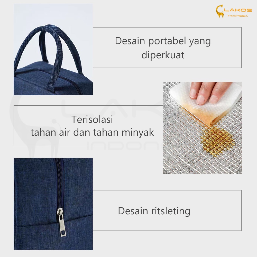 Tas bekal lunch bag Salur Makanan Aluminiu cooler bag asi