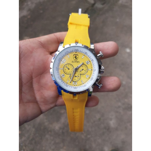 jam tangan ferrari chronograph automatic jam pria jam fashion sport