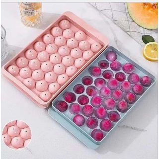 IKILOSHOP Bentuk Bola Ice Ball Cetakan Es Batu Telur Puyuh Bulat Plastik Agar Jelly Jeli Pudding Coklat