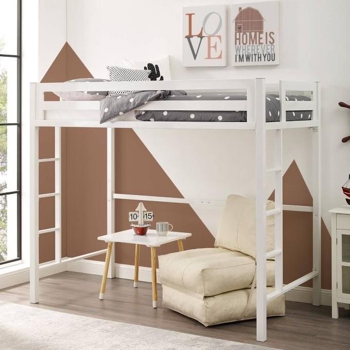 Loft bed besi ranjang tempat tidur minimalis dipan divan besi variasi