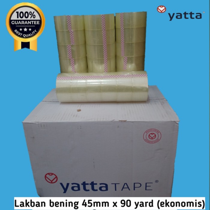 

Selotip Lakban Yatta Tape/Merah/Bening 90Yard Ekonomis (Dust @72 Roll)