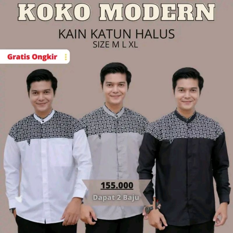 Baju Koko Motif Farhan | Kemko Farhan Wafer Coksu Atasan Baju Melayu