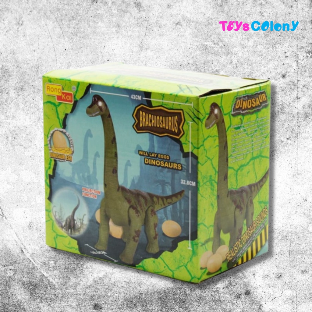 DINOSAURUS KANTONG ISI 8PCS DAN Brachiosaurus Dinosaurus Family Bisa Jalan