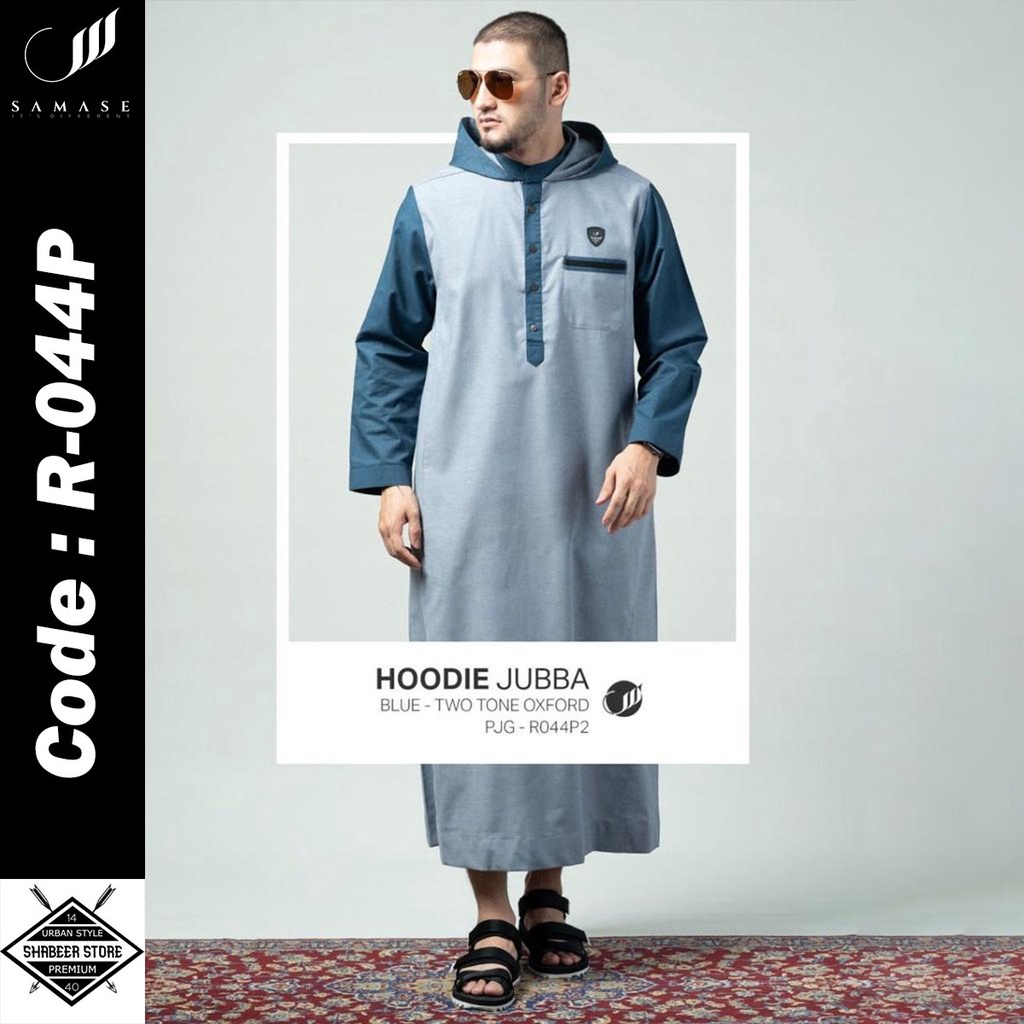 SAMASE Jubba Hoodie 1  Baju Jubah Gamis Pria Lengan Panjang