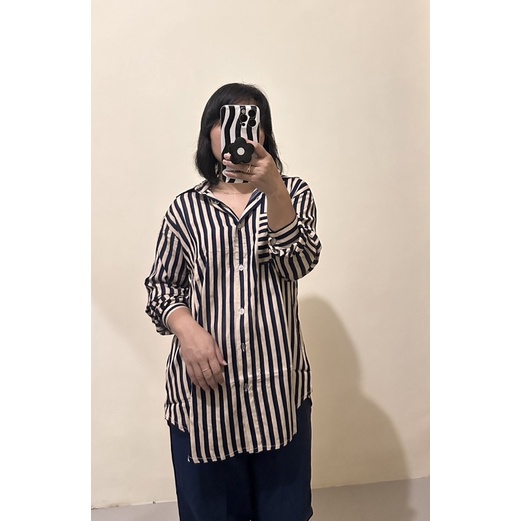 BLOUSE SALUR BAJU RAYON SALUR ATASAN RAYON SALUR ATASAN WANITA RAYON SALUR BAJU RAYON LENGAN PANJANG