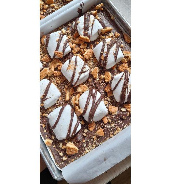 

✫ / Smores Fudgy / Fudge Brownies Panggang (20x20 cm) Ababakuki ❂