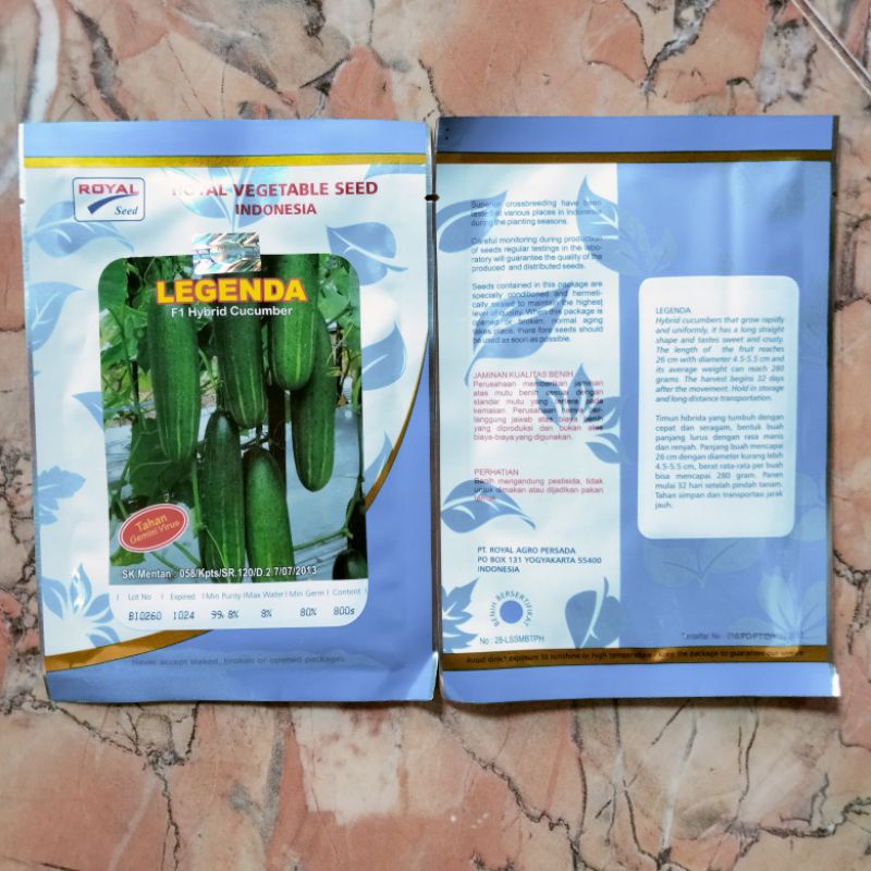 Benih Timun Hibrida F1 LEGENDA isi 800 butir