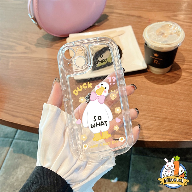 Soft Case Pelindung Desain Kartun Bebek Untuk iPhone 14 13 12 11 Pro Max X Xr Xs Max 8 7 6 6s Plus SE2020