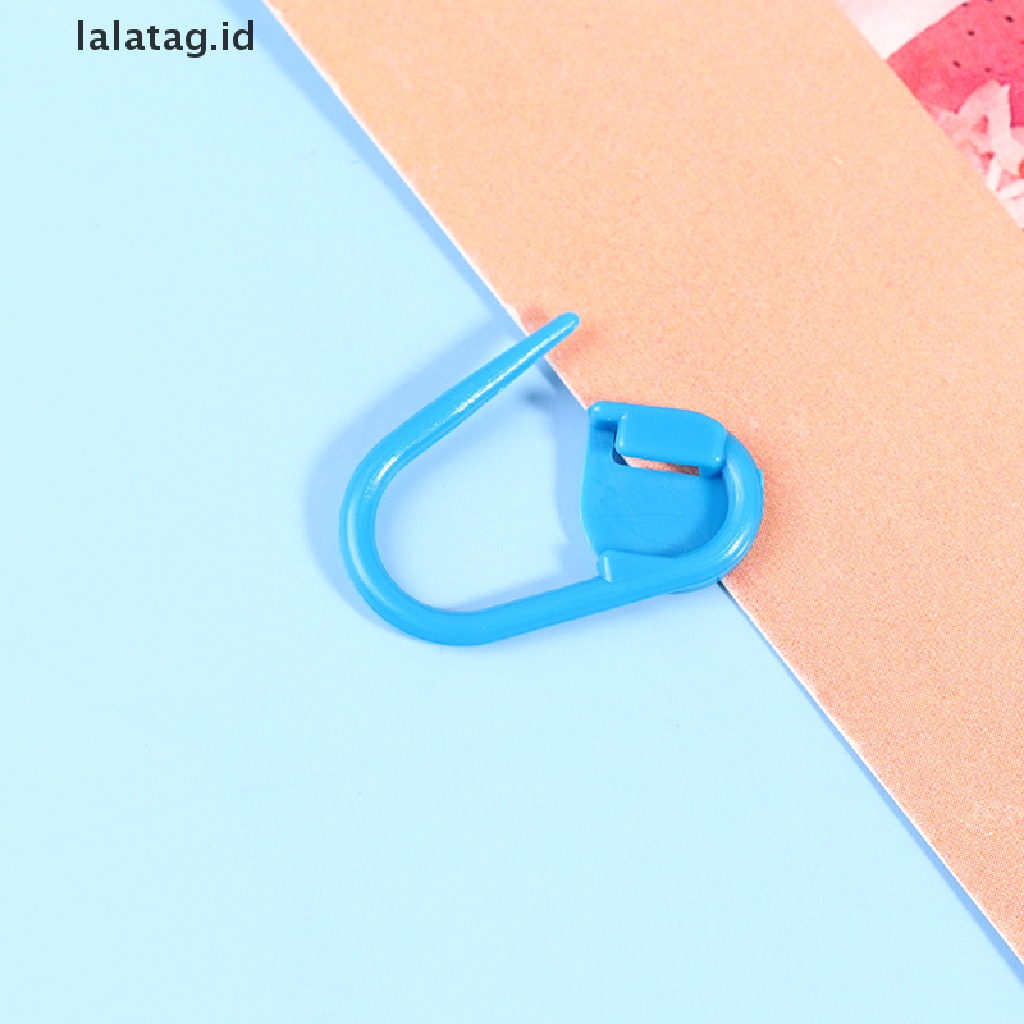 [lalatag] 100pcs Penanda Warna Campur Pin Kecil Plastik Knitg Hook Alat Rajut [ID]