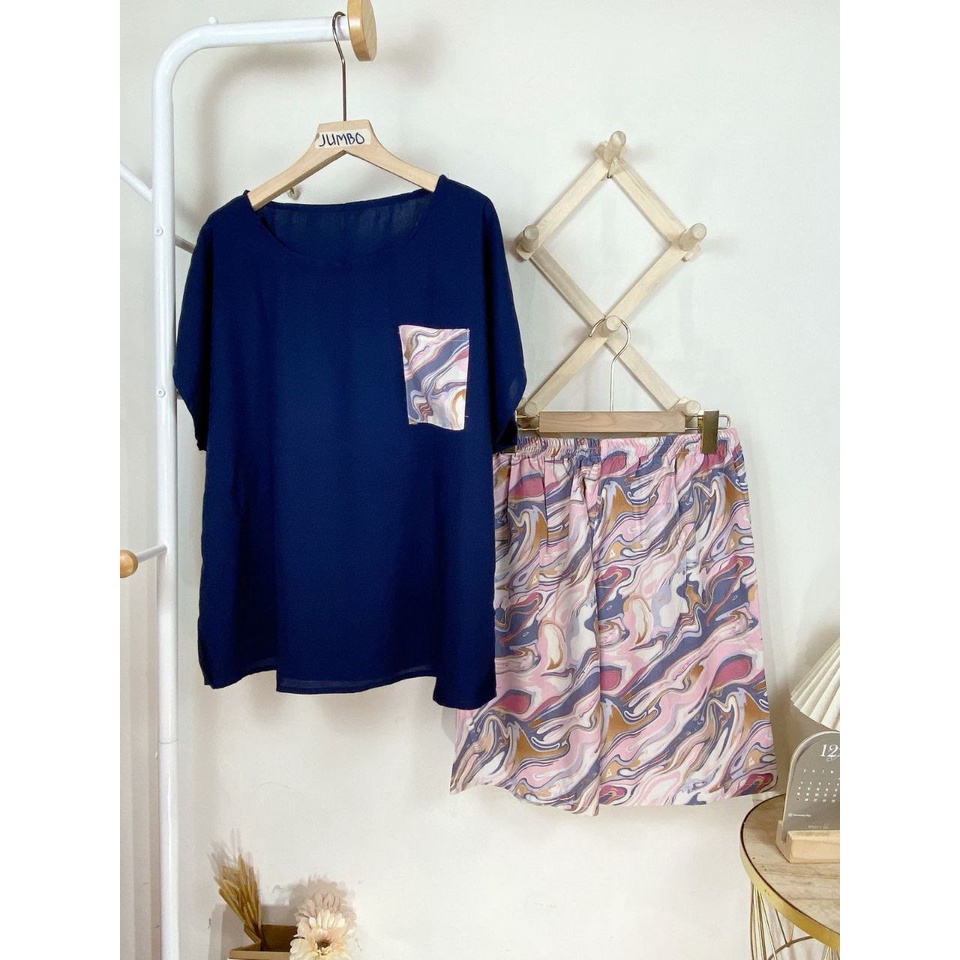 BABYDOLL RAYON CELAN PENDEK SELUTUT JUMBO / PIYAMA WANITA