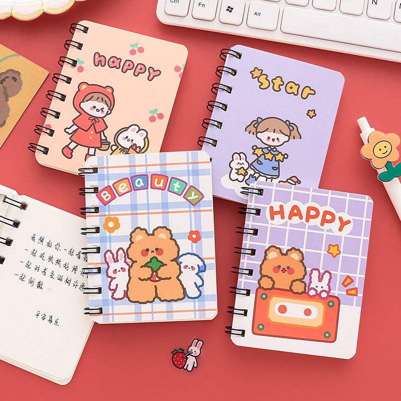 

Notebook Ring Notebook Spiral Motif Kartun Lucu/Buku Catatan/Memo Spiral Buku Tulis Mini Binder Karakter Murah