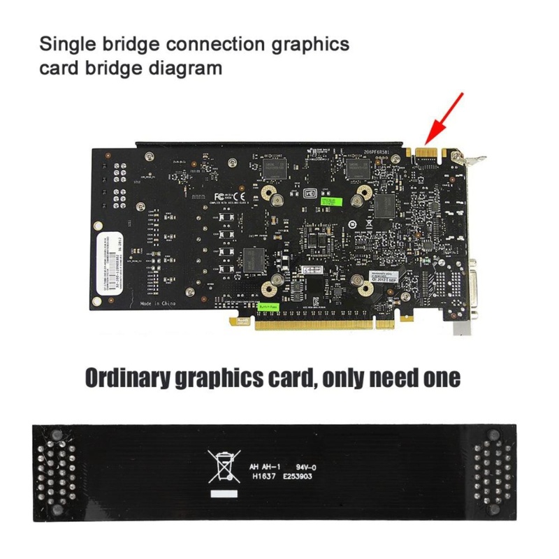 Btsg N Card Dual Graphics SLI Bridge Konektor GPU Kabel Crossfire10Cm/3.94in