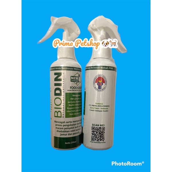 BIODIN Spray 250ml obat jamur