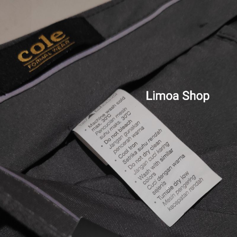 Celana Kerja Pria Formal COLE Abu - Abu Slimfit CL 16