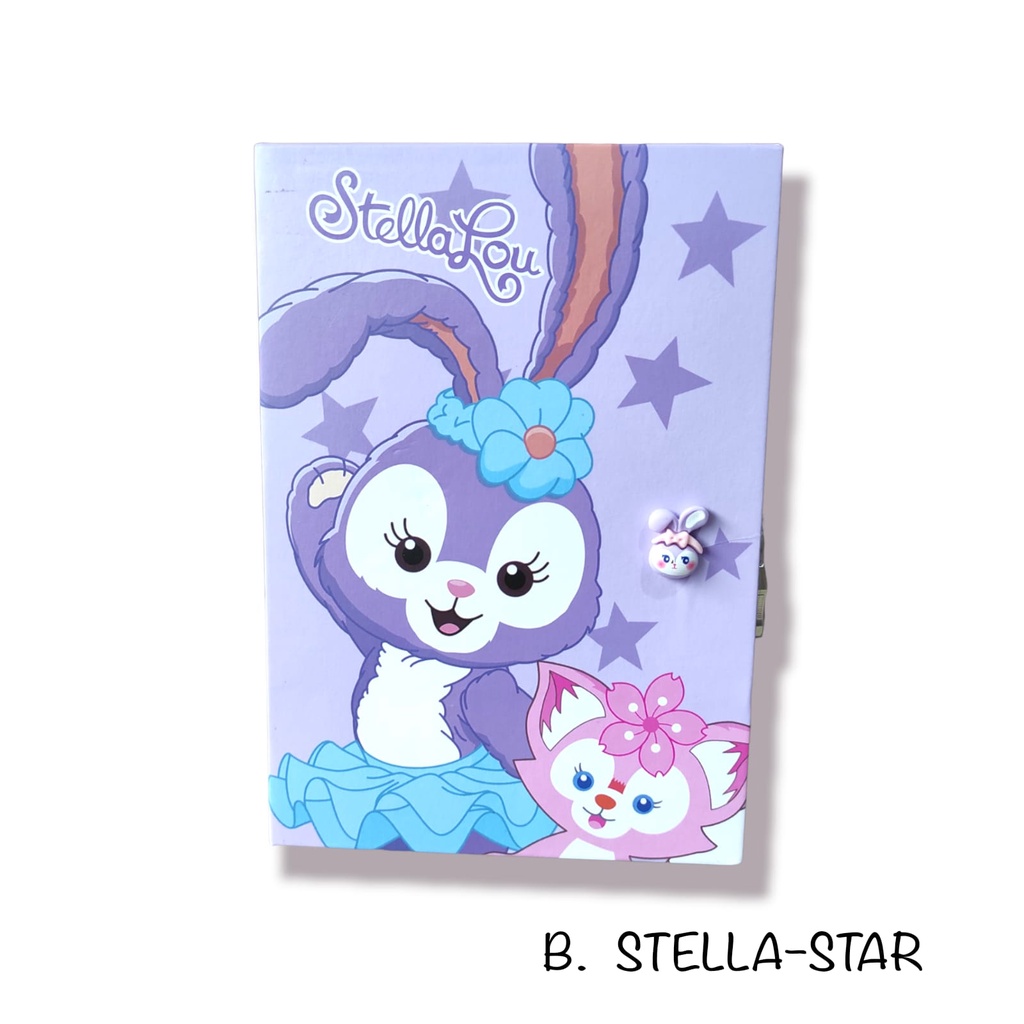 HARDCOVER DIARY LOCK SANRIO DIARY STELLALOU STELLALOU DIARY KUNCI DIARY GEMBOK CATATAN HARIAN LUCU SCRAPBOOK BUKU MEMO MEMO ALBUM BUKU ALBUM DIARY @banyak