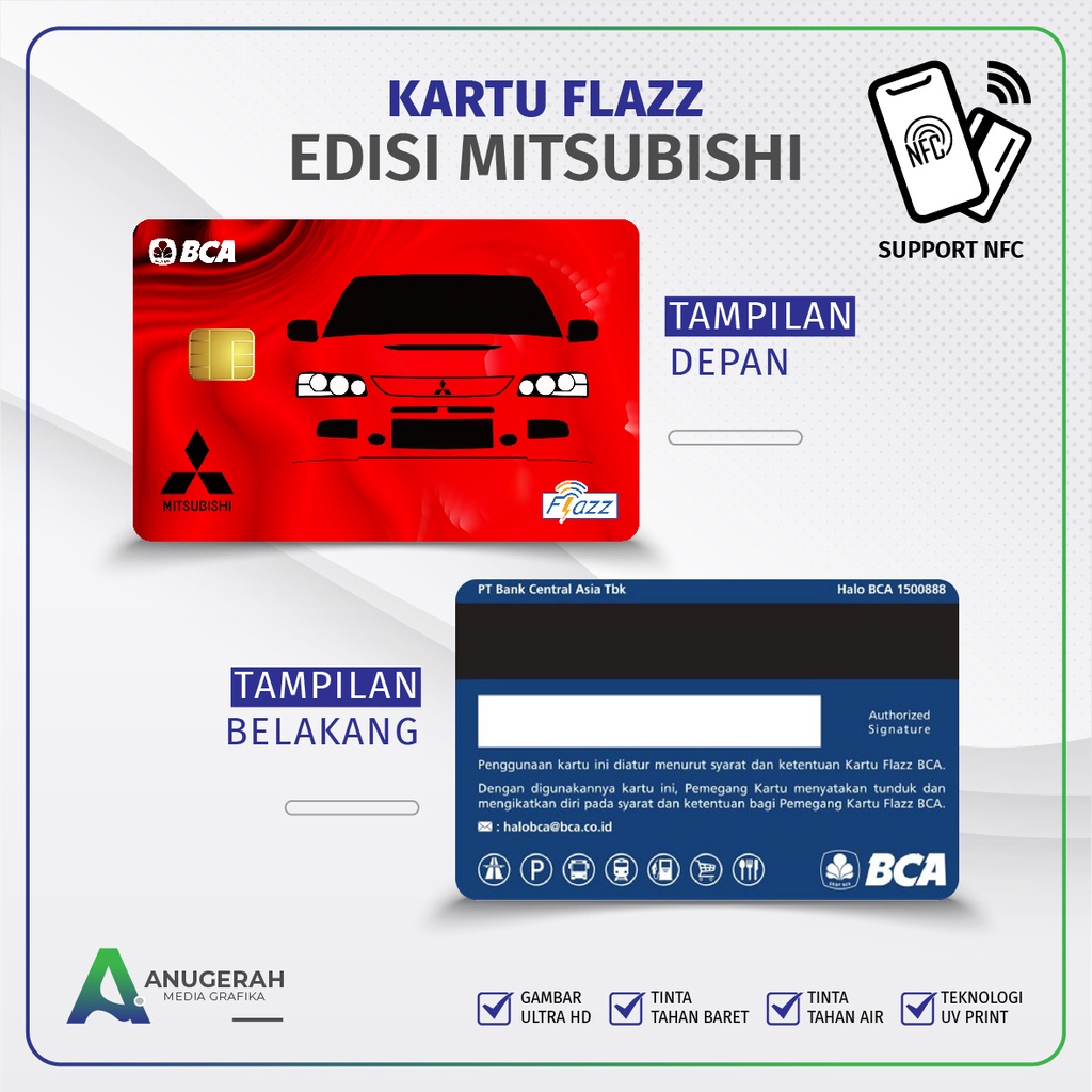 Kartu Flazz BCA Gen 2 Motif Mitsubishi