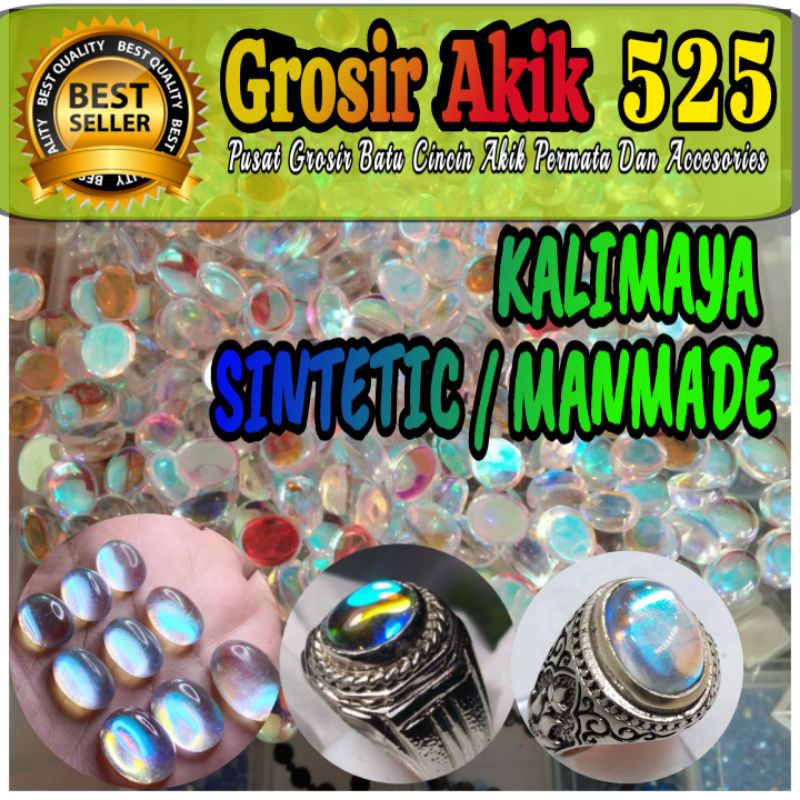 cincin batu akik kalimaya opal sintetic manmade tidak asli / kalimaya banten india full jarong