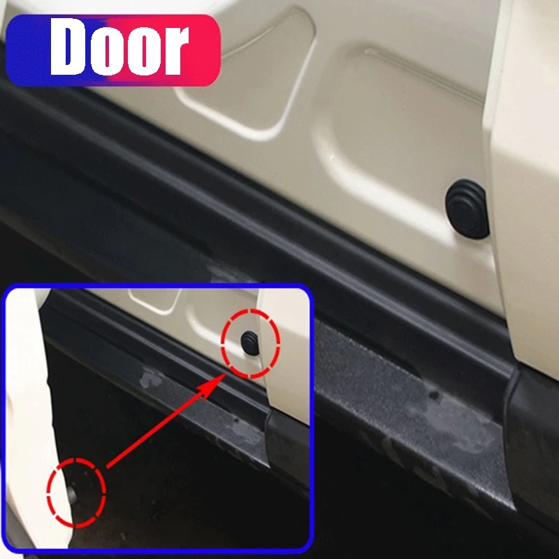 10/1pcs Auto Anti-Tabrakan Bantalan Karet Bercahaya Pintu Mobil Shockproof Perekat Silikon Stiker Aksesoris Mobil Kedap Suara Sealing Pad