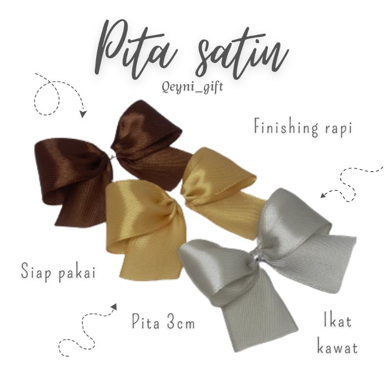 

Pita Souvenir/ Pita Hampers / Pita Siap Pakai / Pita Satin, MURAH, BERKUALITAS. ISI 100 PCS