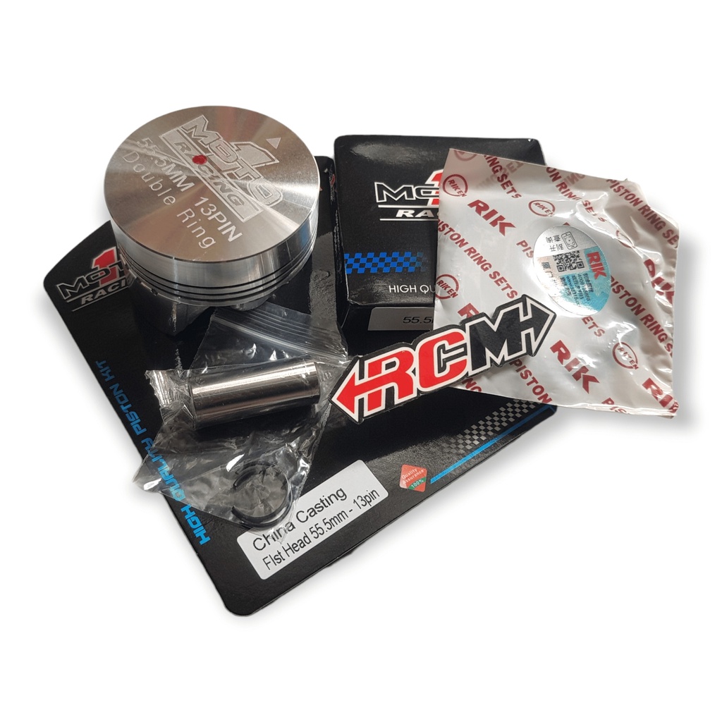 PISTON SEHER SEKER KIT DIAMETER 55.5 MM 55.5MM PIN PEN 13 UNIVERSAL ALL MOTOR TYPE CASTING ORI ORIGINAL MOTO1 ASLI