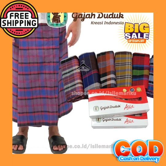 [Bisa Cod] Sarung Samarinda Dpr - Perlengkapan Fashion Muslim Pria Murah / Sarung Sholat / Sarong Li